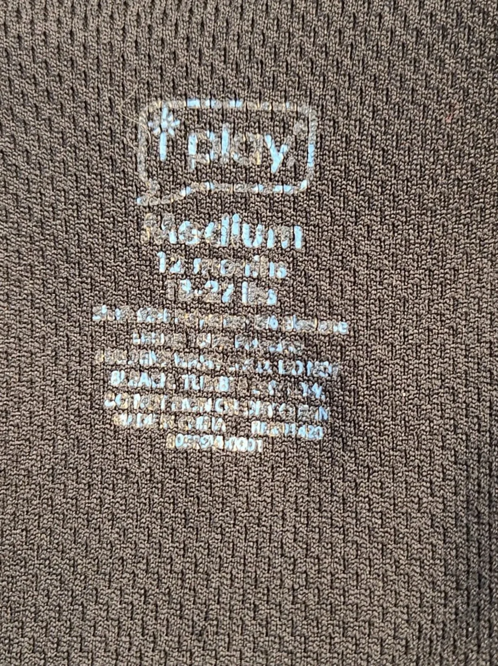 i play. by Green Sprouts Baby Boy Black & Blue Zip Track Jacket Size Medium 12M